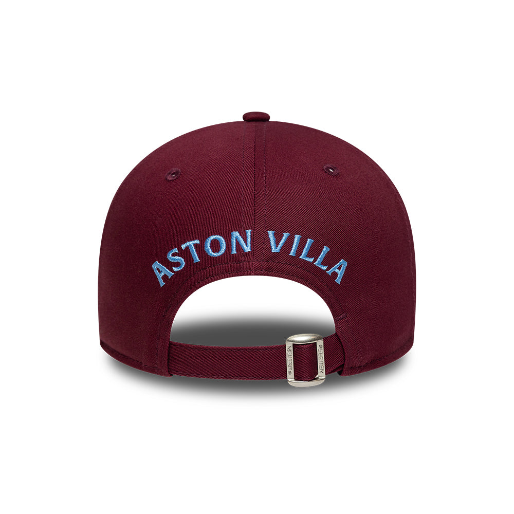 New Era 9FORTY Aston Villa FC Baseball Cap - Core - Rotweinfarben