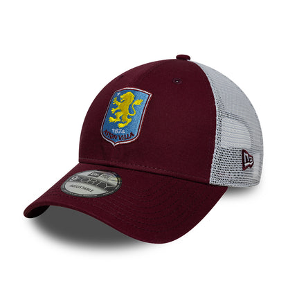 New Era 9FORTY Aston Villa FC Trucker Cap - League - Rotweinfarben-Himmelblau