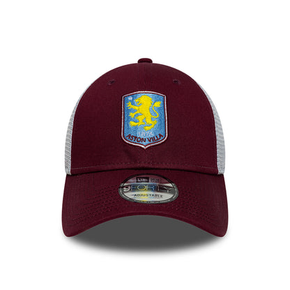 New Era 9FORTY Aston Villa FC Trucker Cap - League - Rotweinfarben-Himmelblau