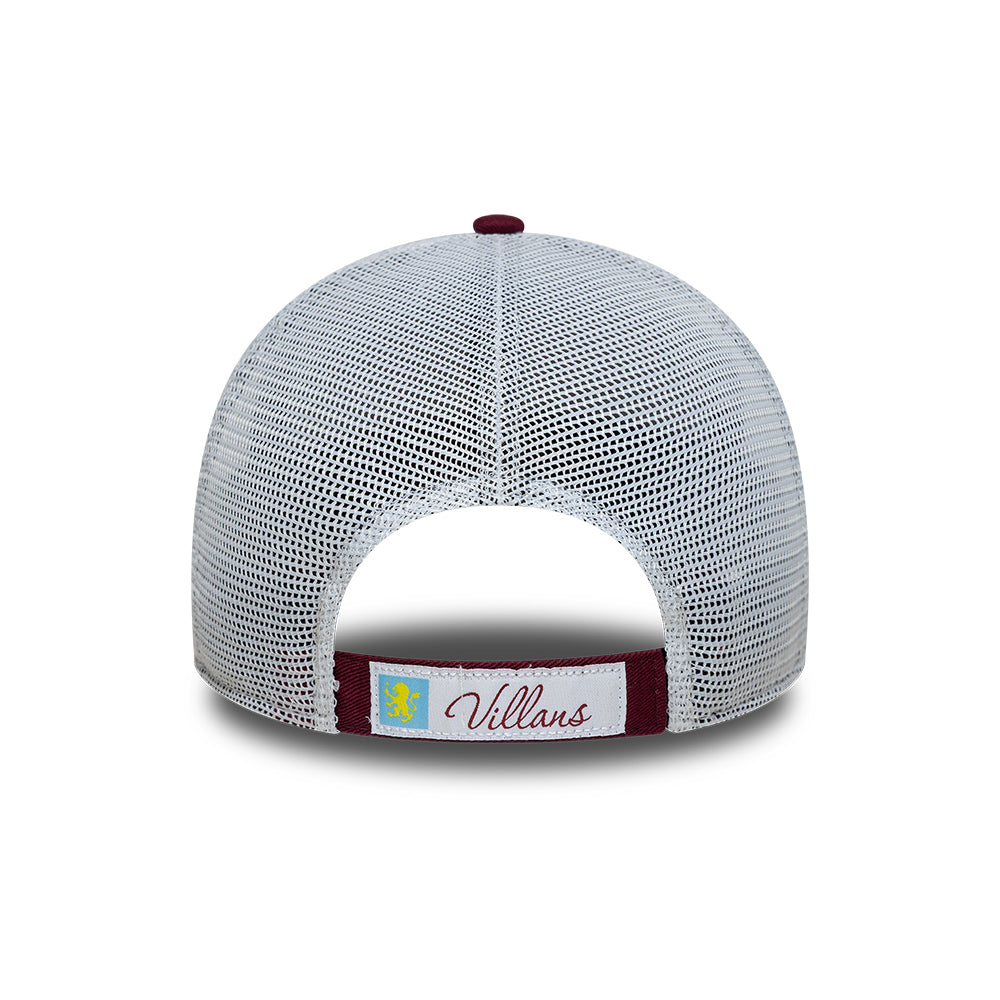 New Era 9FORTY Aston Villa FC Trucker Cap - League - Rotweinfarben-Himmelblau