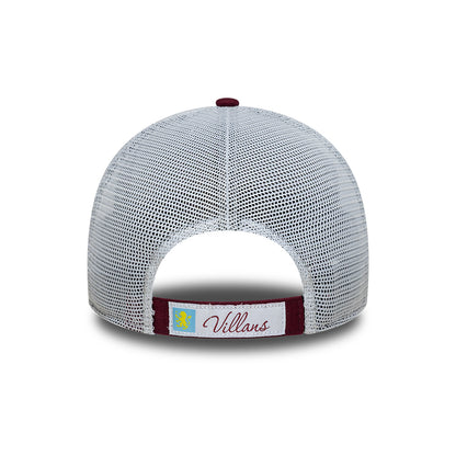 New Era 9FORTY Aston Villa FC Trucker Cap - League - Rotweinfarben-Himmelblau