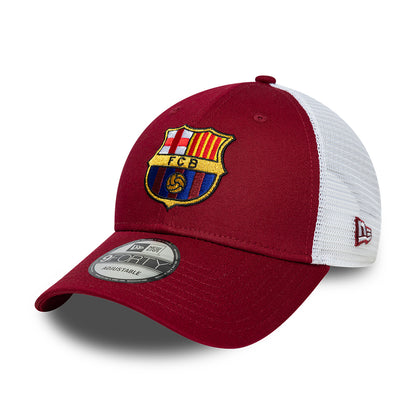 New Era 9FORTY FC Barcelona Trucker Cap - League - Kardinalrot-Weiß