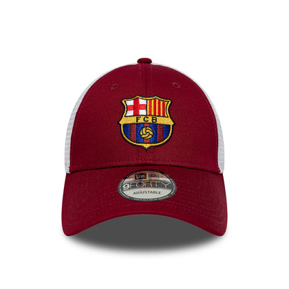 New Era 9FORTY FC Barcelona Trucker Cap - League - Kardinalrot-Weiß