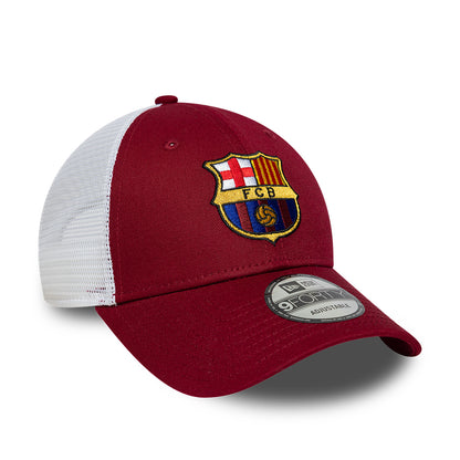 New Era 9FORTY FC Barcelona Trucker Cap - League - Kardinalrot-Weiß