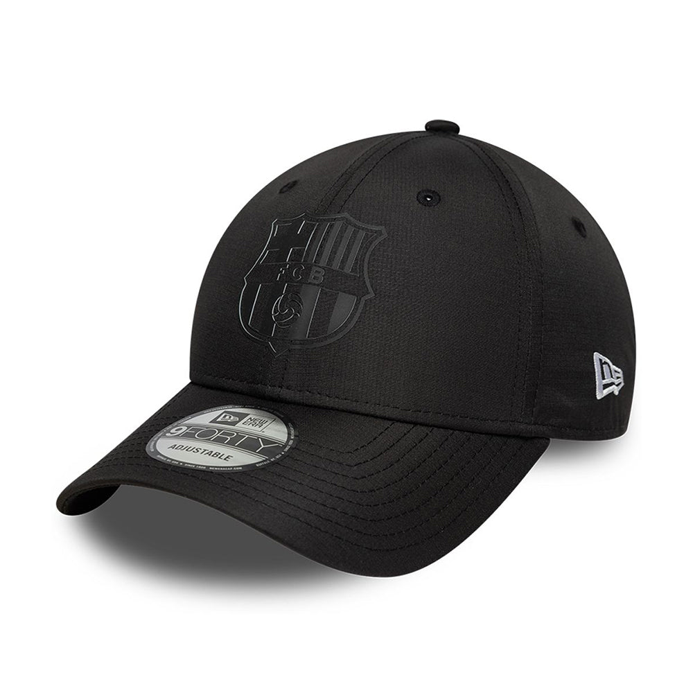 New Era 9FORTY FC Barcelona Baseball Cap - Ripstop - Schwarz auf Schwarz