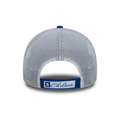 New Era 9FORTY Chelsea FC Trucker Cap - League Lion Crest - Königsblau