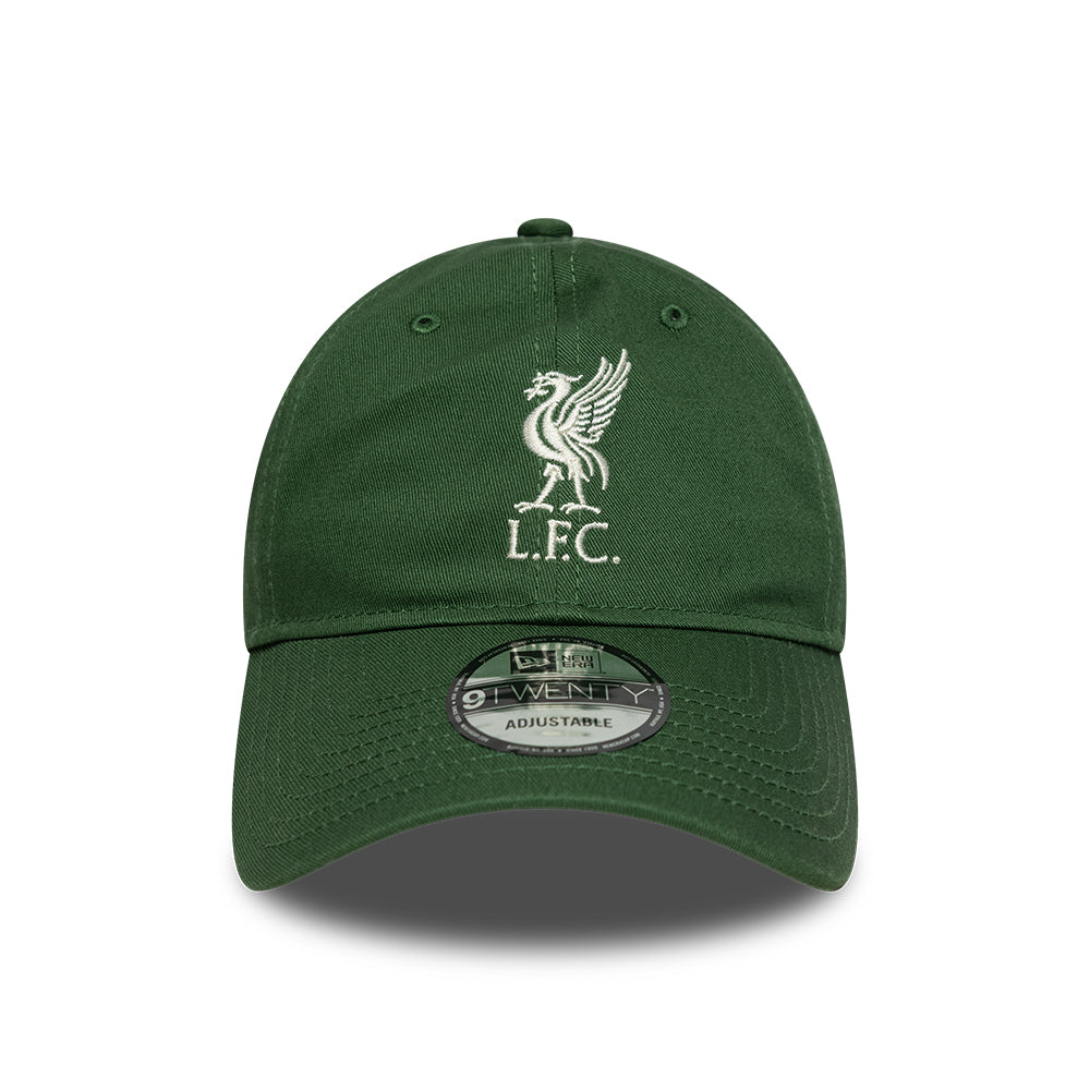 New Era 9TWENTY Liverpool FC Baseball Cap - Seasonal - Dunkelgrün-Cremefarben