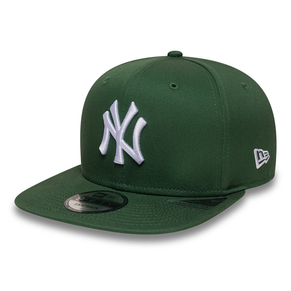 New Era 9FIFTY New York Yankees Snapback Cap - MLB League Essential - Dunkelgrün-Weiß