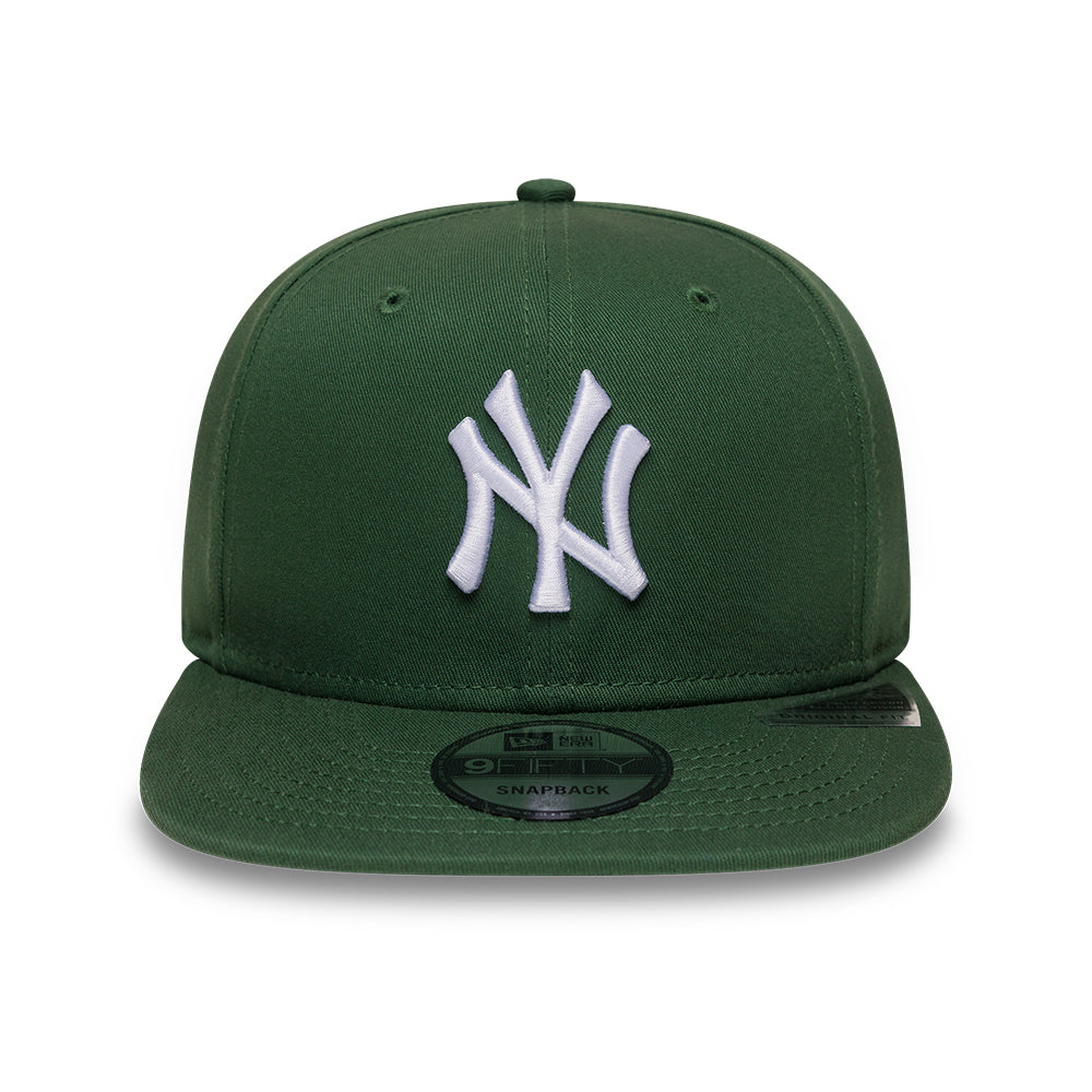 New Era 9FIFTY New York Yankees Snapback Cap - MLB League Essential - Dunkelgrün-Weiß