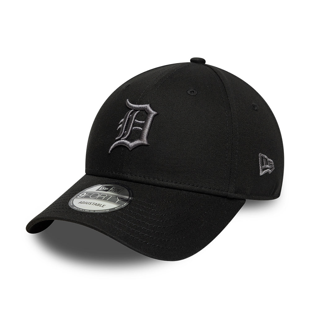 New Era 9FORTY Detroit Tigers Baseball Cap - MLB League Essential - Schwarz-Anthrazit