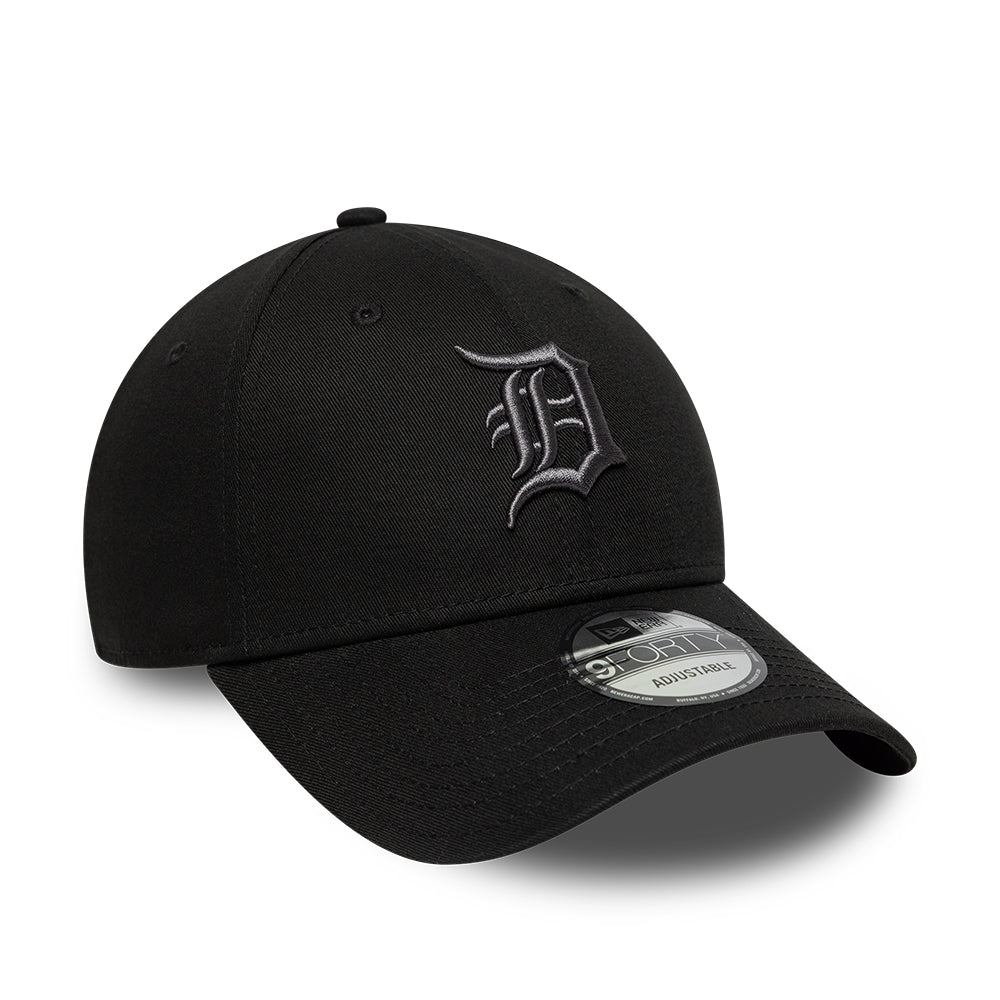 New Era 9FORTY Detroit Tigers Baseball Cap - MLB League Essential - Schwarz-Anthrazit