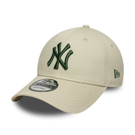 New Era 9FORTY New York Yankees Baseball Cap - MLB League Essential - Steingrau-Dunkelgrün