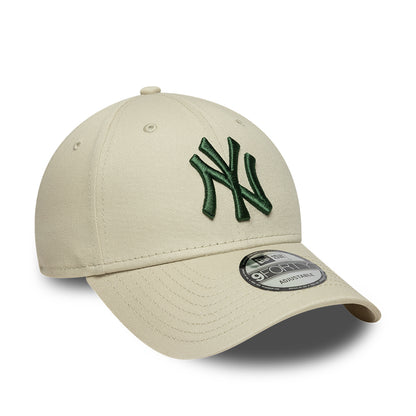 New Era 9FORTY New York Yankees Baseball Cap - MLB League Essential - Steingrau-Dunkelgrün