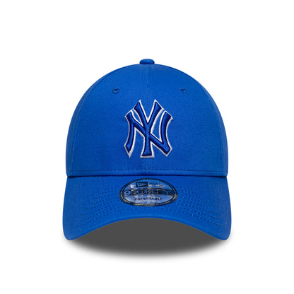New Era 9FORTY New York Yankees Baseball Cap - MLB Team Outline - Knallblau-Weiß