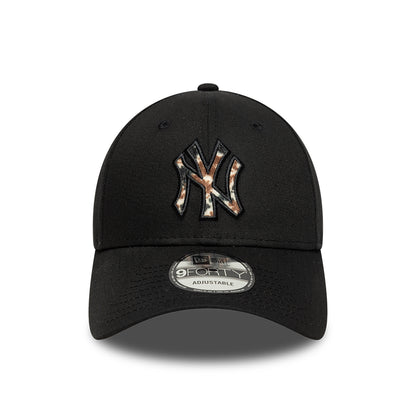 New Era 9FORTY New York Yankees Baseball Cap - MLB Faux Pony Infill - Schwarz