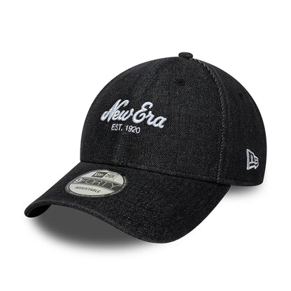 New Era 9FORTY Denim Baseball Cap - Schwarz