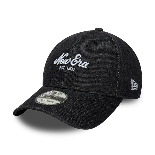 New Era 9FORTY Denim Baseball Cap - Schwarz