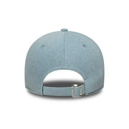 New Era 9FORTY Denim Baseball Cap - Hellblau
