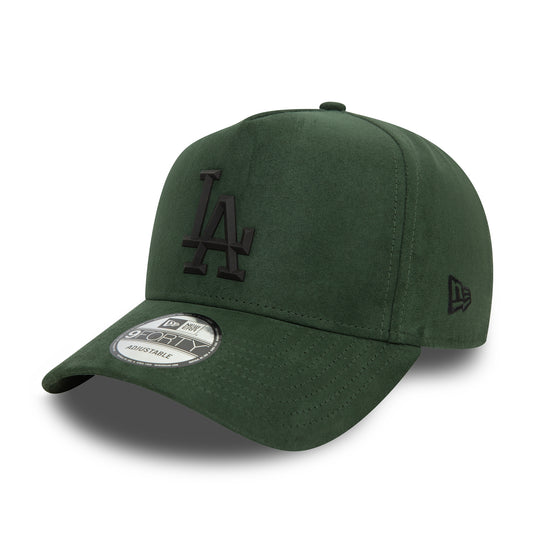 New Era 9FORTY A-Frame L.A. Dodgers Snapback Cap - MLB Faux Suede - Dunkelgrün-Schwarz