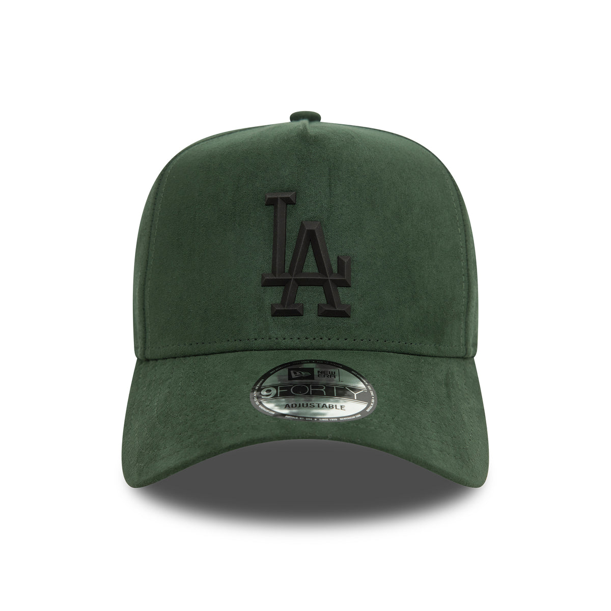 New Era 9FORTY A-Frame L.A. Dodgers Snapback Cap - MLB Faux Suede - Dunkelgrün-Schwarz