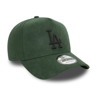 New Era 9FORTY A-Frame L.A. Dodgers Snapback Cap - MLB Faux Suede - Dunkelgrün-Schwarz