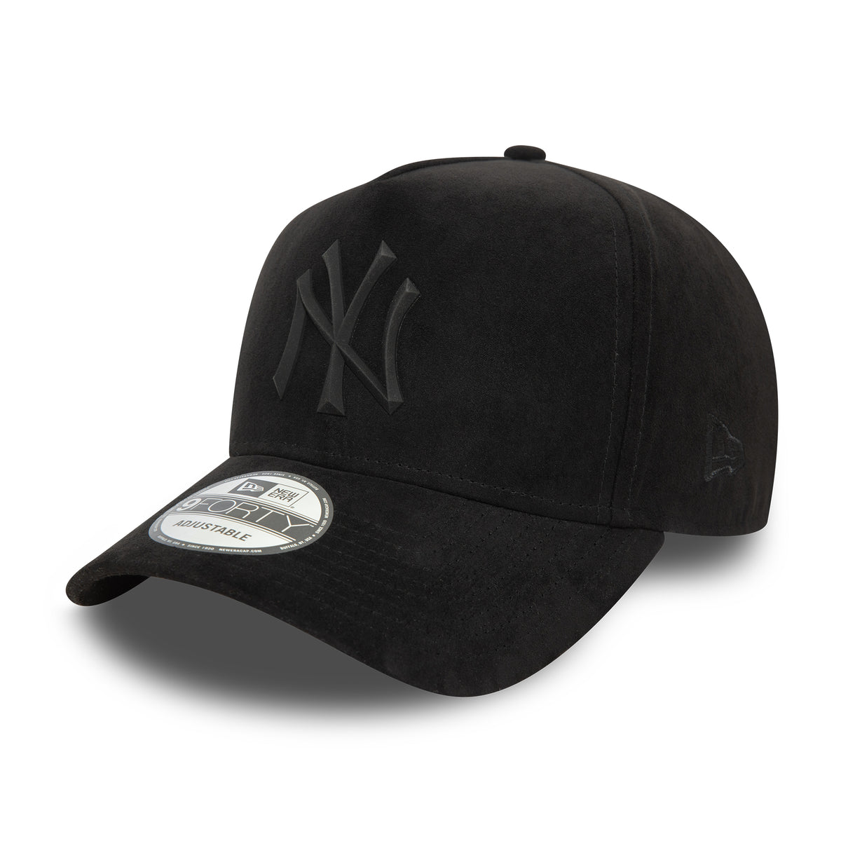 New Era 9FORTY A-Frame New York Yankees Snapback Cap - MLB Faux Suede - Schwarz auf Schwarz