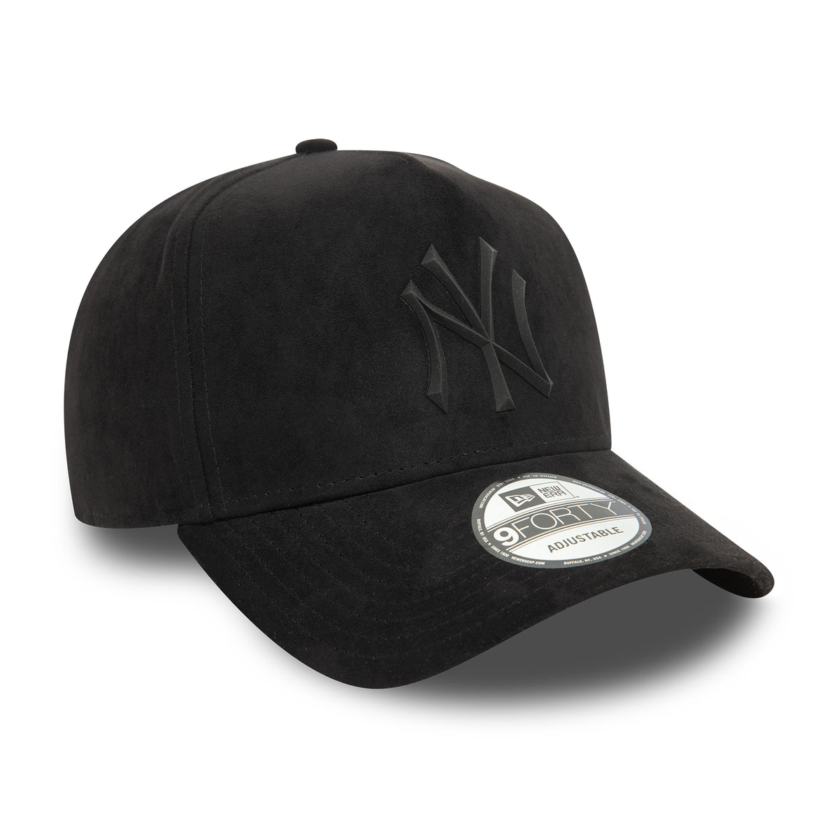 New Era 9FORTY A-Frame New York Yankees Snapback Cap - MLB Faux Suede - Schwarz auf Schwarz