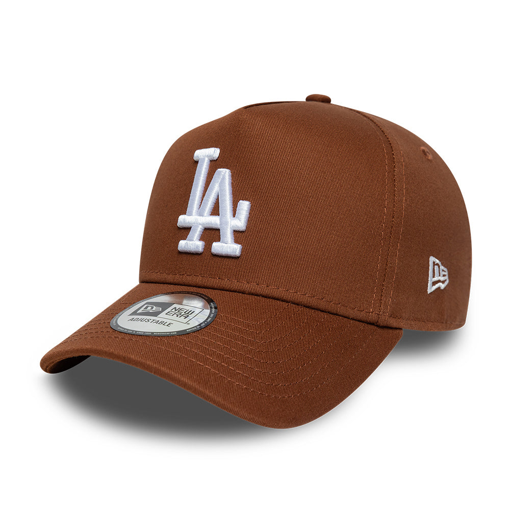 New Era 9FORTY A-Frame L.A. Dodgers Snapback Cap - MLB League Essential - Tiefbraun-Weiß