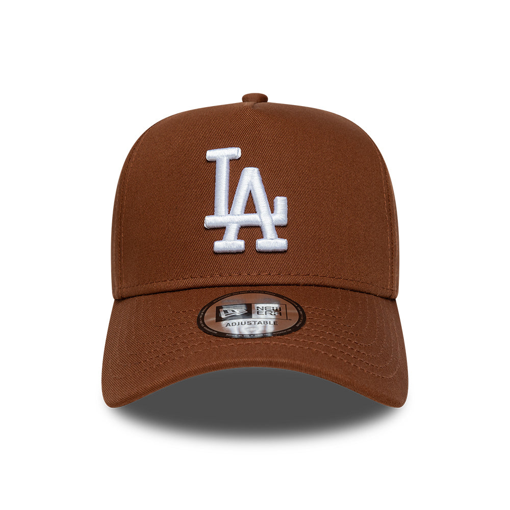 New Era 9FORTY A-Frame L.A. Dodgers Snapback Cap - MLB League Essential - Tiefbraun-Weiß