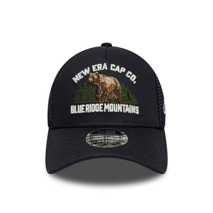 New Era 9FORTY M-Crown A-Frame Trucker Cap - Outdoor Graphic - Marineblau