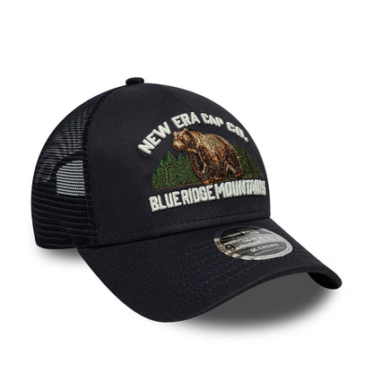 New Era 9FORTY M-Crown A-Frame Trucker Cap - Outdoor Graphic - Marineblau