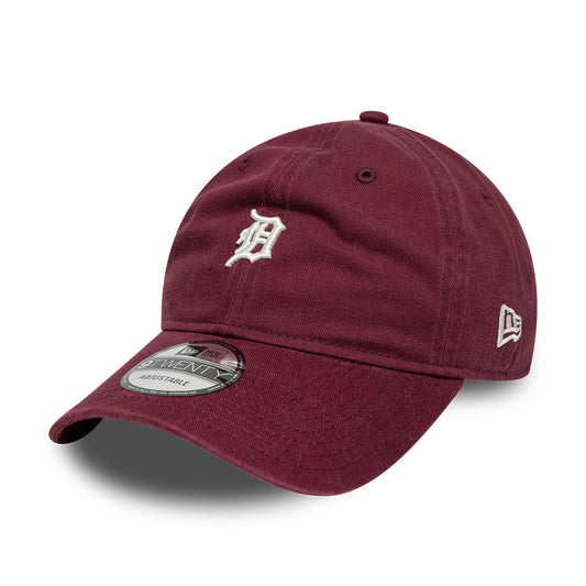 New Era 9TWENTY Detroit Tigers Baseball Cap - MLB Mini Logo - Burgunderrot-Weiß