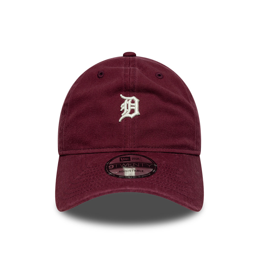 New Era 9TWENTY Detroit Tigers Baseball Cap - MLB Mini Logo - Burgunderrot-Weiß