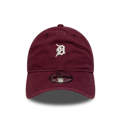 New Era 9TWENTY Detroit Tigers Baseball Cap - MLB Mini Logo - Burgunderrot-Weiß