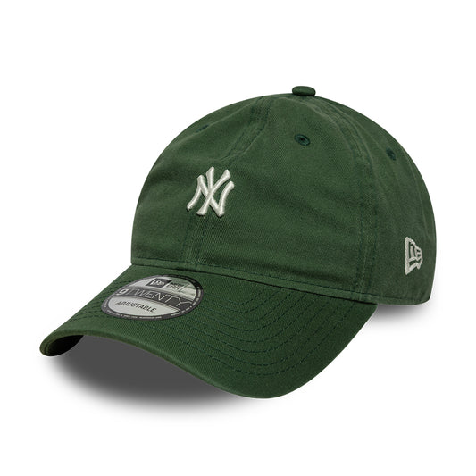 New Era 9TWENTY New York Yankees Baseball Cap - MLB Mini Logo - Dunkelgrün-Weiß