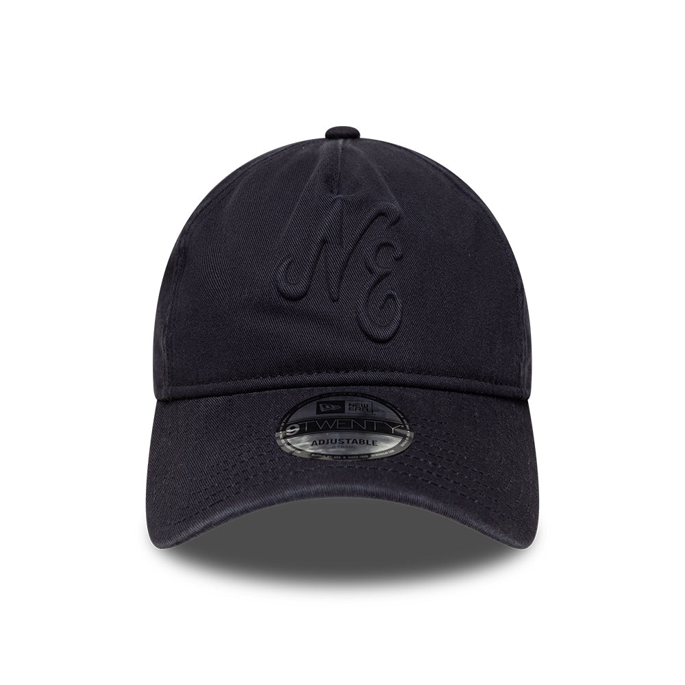 New Era 9TWENTY A-Frame Baseball Cap - NE Embossed - Marineblau auf Marineblau