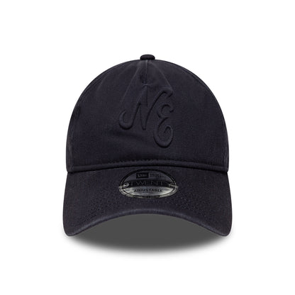New Era 9TWENTY A-Frame Baseball Cap - NE Embossed - Marineblau auf Marineblau