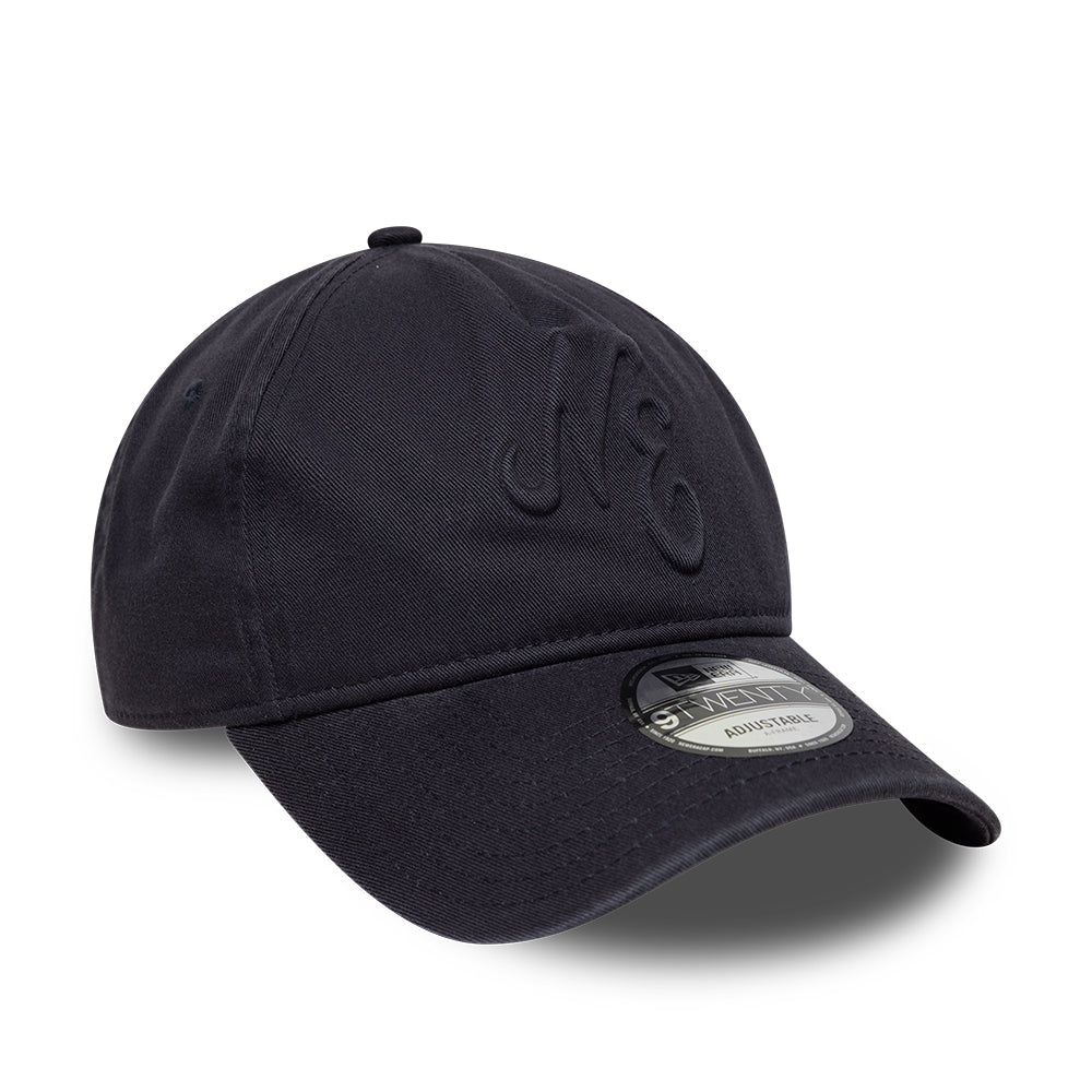 New Era 9TWENTY A-Frame Baseball Cap - NE Embossed - Marineblau auf Marineblau