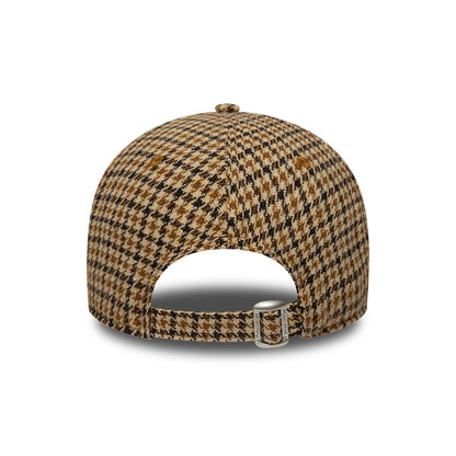 New Era 9TWENTY A-Frame New York Yankees Baseball Cap - MLB Houndstooth - Kamel