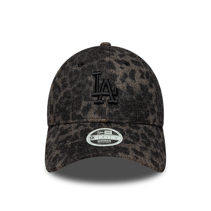 New Era Damen 9FORTY L.A. Dodgers Baseball Cap - MLB Cosy Leopard - Schwarz