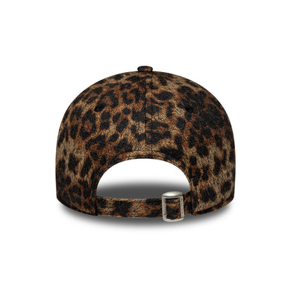 New Era Damen 9FORTY New York Yankees Baseball Cap - MLB Cosy Leopard - Tiefbraun