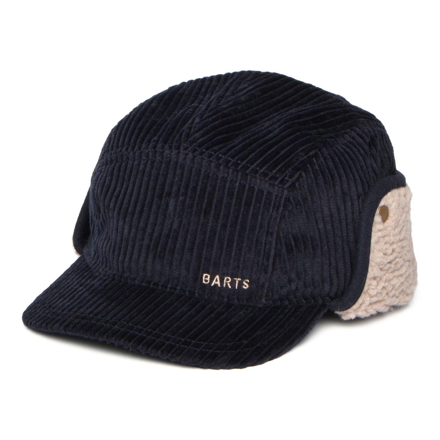 Barts Rayner Kord 5 Paneelen Cap mit Ohrenklappen - Dunkles Marineblau