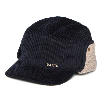 Barts Rayner Kord 5 Paneelen Cap mit Ohrenklappen - Dunkles Marineblau