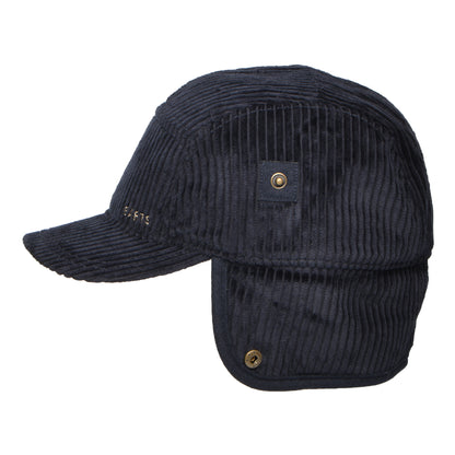 Barts Rayner Kord 5 Paneelen Cap mit Ohrenklappen - Dunkles Marineblau
