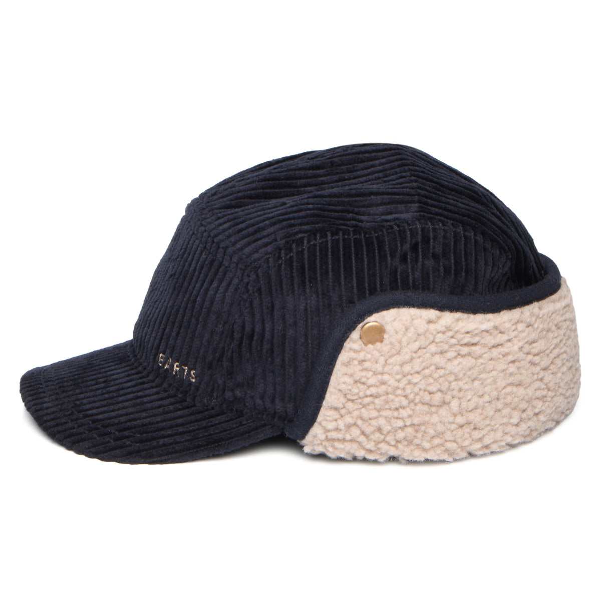Barts Rayner Kord 5 Paneelen Cap mit Ohrenklappen - Dunkles Marineblau