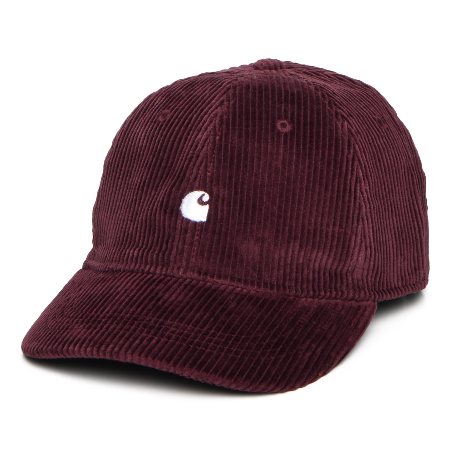 Carhartt WIP Harlem Kord Baseball Cap - Weinrot-Weiß