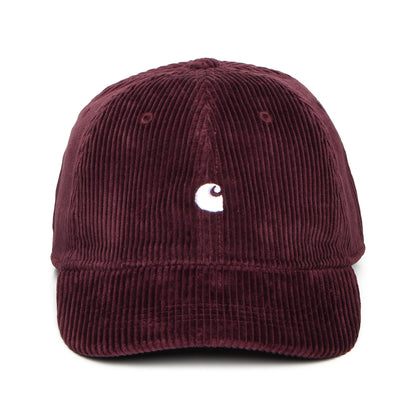 Carhartt WIP Harlem Kord Baseball Cap - Weinrot-Weiß