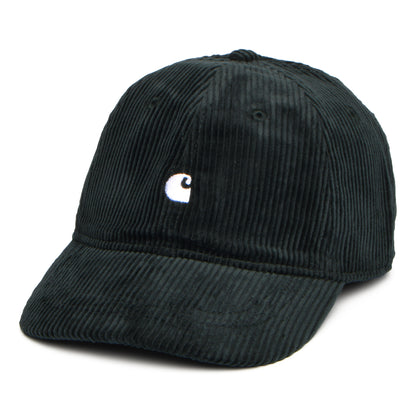 Carhartt WIP Harlem Kord Baseball Cap - Dunkles Waldgrün-Weiß