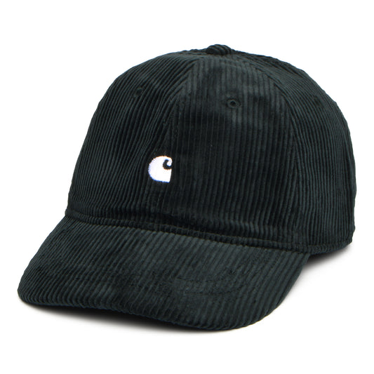 Carhartt WIP Harlem Kord Baseball Cap - Dunkles Waldgrün-Weiß