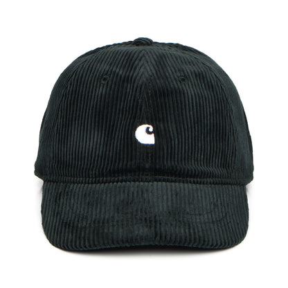 Carhartt WIP Harlem Kord Baseball Cap - Dunkles Waldgrün-Weiß